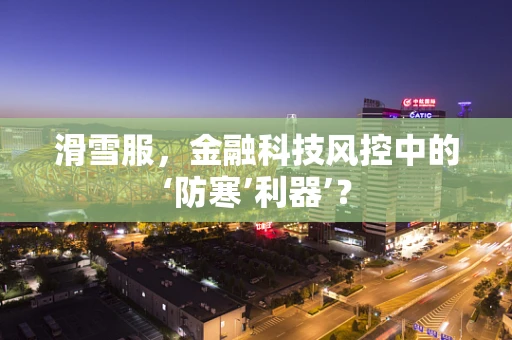 滑雪服，金融科技风控中的‘防寒’利器’？