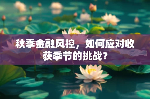 秋季金融风控，如何应对收获季节的挑战？