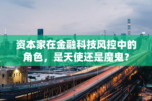 资本家在金融科技风控中的角色，是天使还是魔鬼？