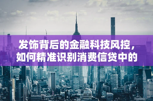 发饰背后的金融科技风控，如何精准识别消费信贷中的隐形风险？