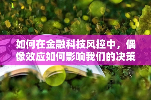 如何在金融科技风控中，偶像效应如何影响我们的决策？