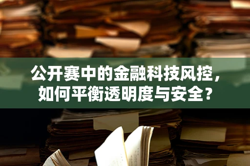 公开赛中的金融科技风控，如何平衡透明度与安全？