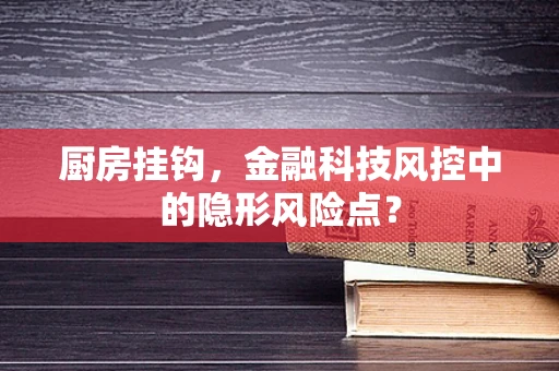 厨房挂钩，金融科技风控中的隐形风险点？