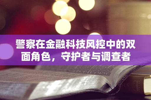警察在金融科技风控中的双面角色，守护者与调查者