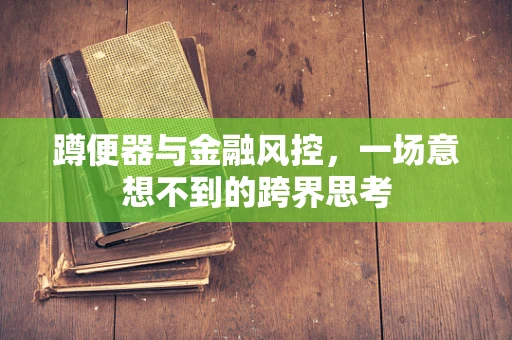 蹲便器与金融风控，一场意想不到的跨界思考