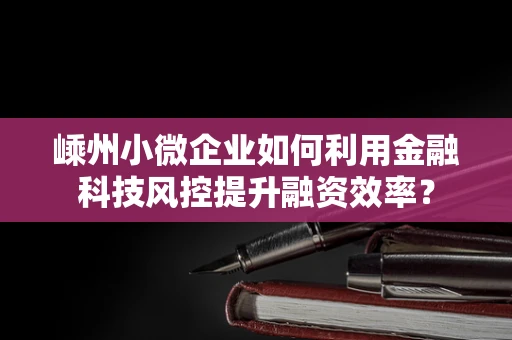 嵊州小微企业如何利用金融科技风控提升融资效率？