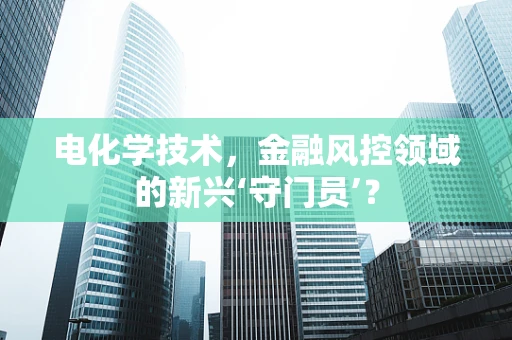 电化学技术，金融风控领域的新兴‘守门员’？