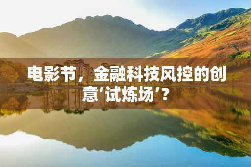 电影节，金融科技风控的创意‘试炼场’？