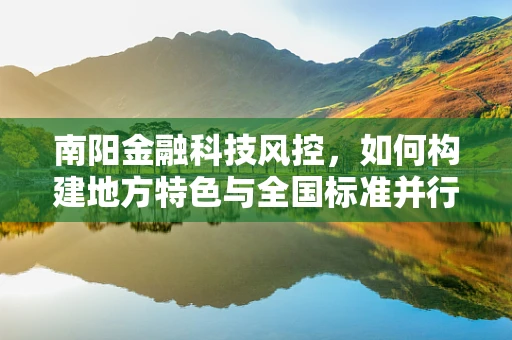 南阳金融科技风控，如何构建地方特色与全国标准并行的风控体系？