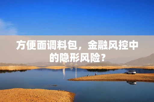 方便面调料包，金融风控中的隐形风险？