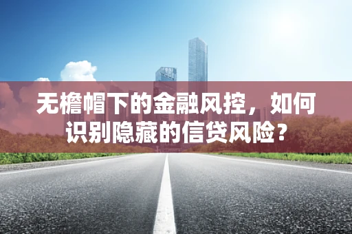 无檐帽下的金融风控，如何识别隐藏的信贷风险？