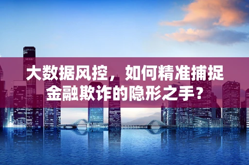 大数据风控，如何精准捕捉金融欺诈的隐形之手？