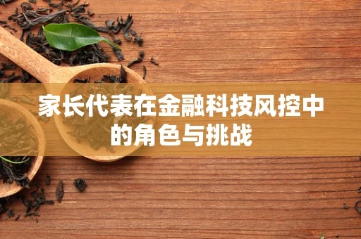 家长代表在金融科技风控中的角色与挑战