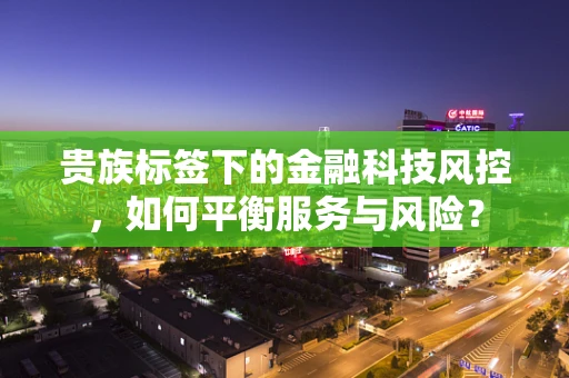 贵族标签下的金融科技风控，如何平衡服务与风险？