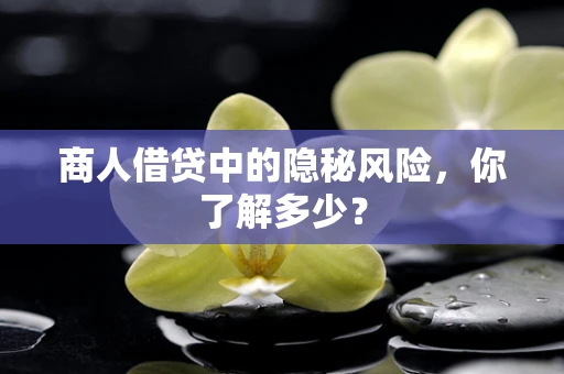 商人借贷中的隐秘风险，你了解多少？