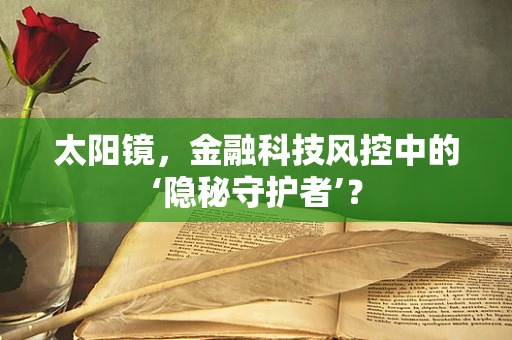太阳镜，金融科技风控中的‘隐秘守护者’？