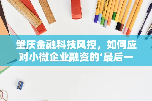 肇庆金融科技风控，如何应对小微企业融资的‘最后一公里’难题？