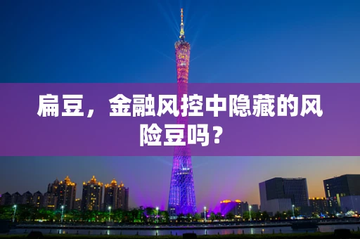 扁豆，金融风控中隐藏的风险豆吗？