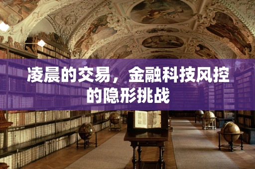 凌晨的交易，金融科技风控的隐形挑战