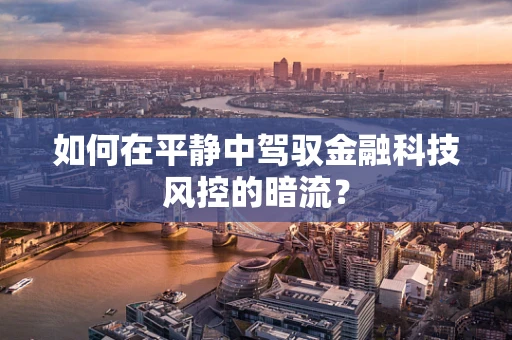 如何在平静中驾驭金融科技风控的暗流？