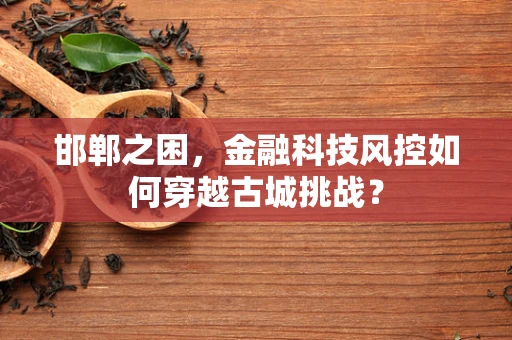 邯郸之困，金融科技风控如何穿越古城挑战？