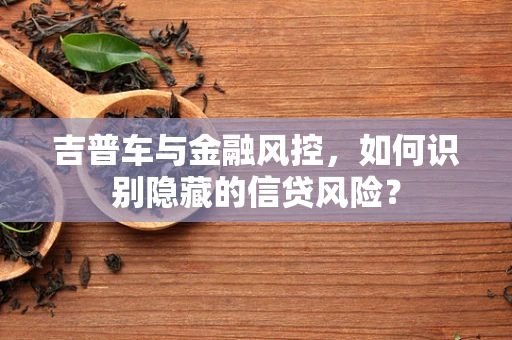 吉普车与金融风控，如何识别隐藏的信贷风险？