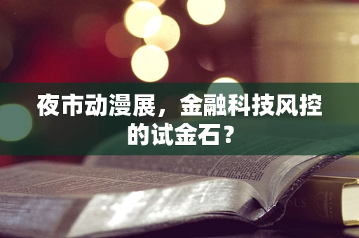 夜市动漫展，金融科技风控的试金石？