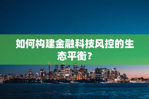 如何构建金融科技风控的生态平衡？