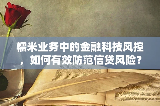 糯米业务中的金融科技风控，如何有效防范信贷风险？