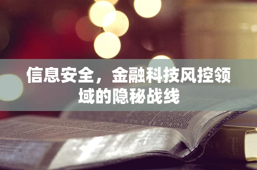 信息安全，金融科技风控领域的隐秘战线