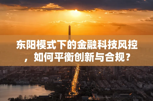 东阳模式下的金融科技风控，如何平衡创新与合规？