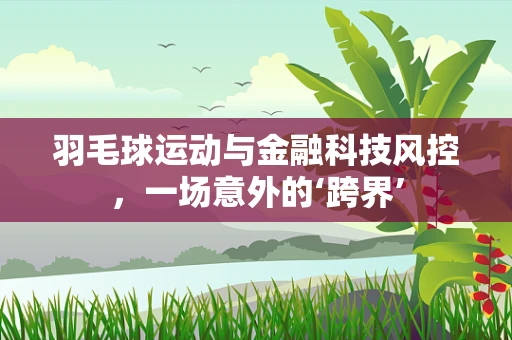 羽毛球运动与金融科技风控，一场意外的‘跨界’