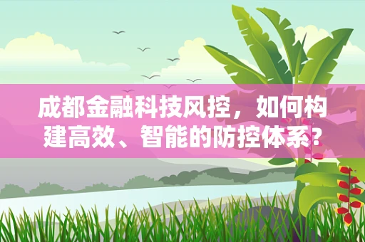 成都金融科技风控，如何构建高效、智能的防控体系？
