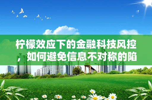 柠檬效应下的金融科技风控，如何避免信息不对称的陷阱？