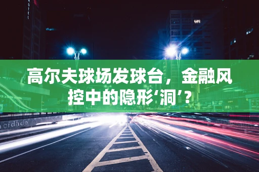 高尔夫球场发球台，金融风控中的隐形‘洞’？