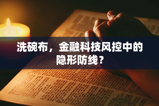 洗碗布，金融科技风控中的隐形防线？