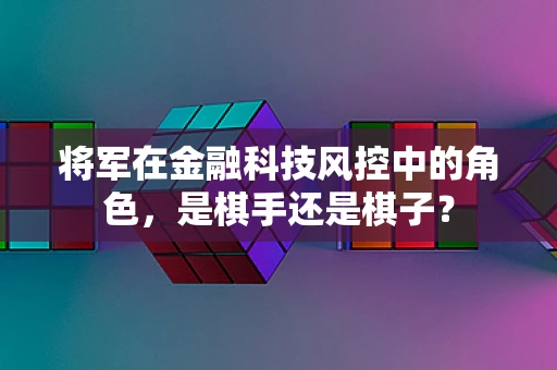 将军在金融科技风控中的角色，是棋手还是棋子？