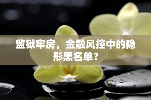 监狱牢房，金融风控中的隐形黑名单？