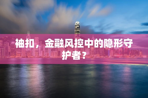 袖扣，金融风控中的隐形守护者？