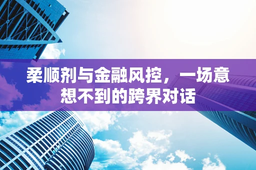 柔顺剂与金融风控，一场意想不到的跨界对话
