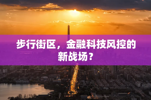 步行街区，金融科技风控的新战场？