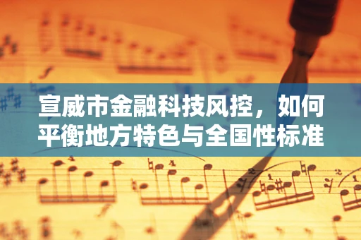 宣威市金融科技风控，如何平衡地方特色与全国性标准？