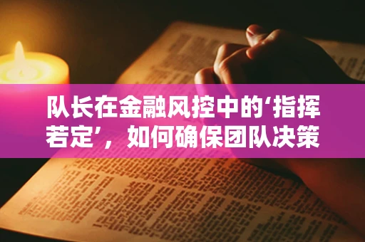 队长在金融风控中的‘指挥若定’，如何确保团队决策的精准与高效？
