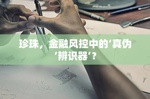 珍珠，金融风控中的‘真伪’辨识器’？