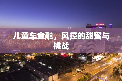 儿童车金融，风控的甜蜜与挑战