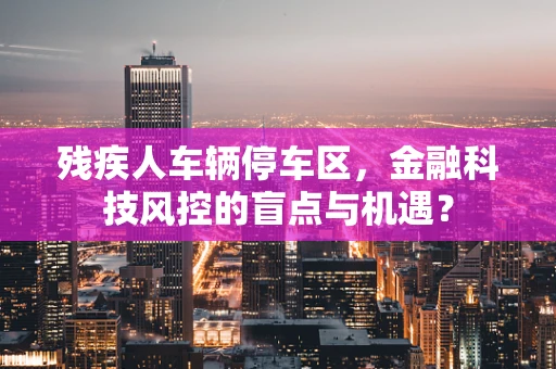 残疾人车辆停车区，金融科技风控的盲点与机遇？
