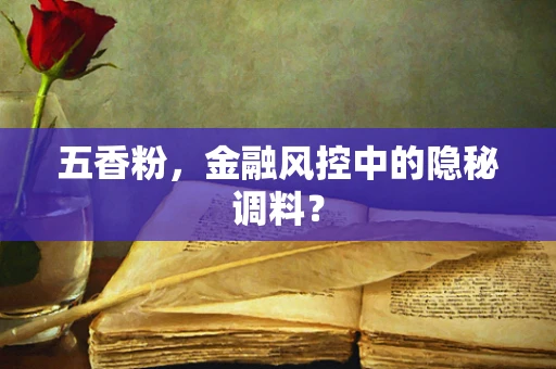 五香粉，金融风控中的隐秘调料？