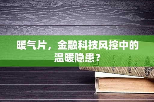 暖气片，金融科技风控中的温暖隐患？