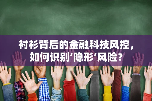 衬衫背后的金融科技风控，如何识别‘隐形’风险？