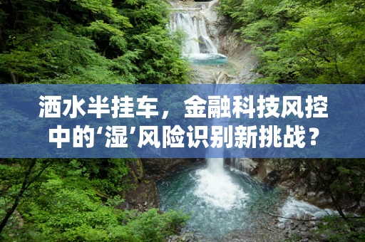 洒水半挂车，金融科技风控中的‘湿’风险识别新挑战？